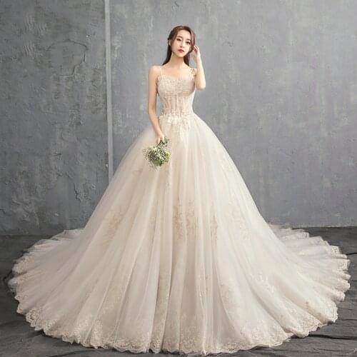 2021 New Lace Wedding Dress Classic Strapless Bridal With Court Train Sexy Backless Ball Gown Robe De Mariee Custom Made