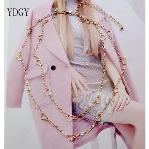 YDGY Fashion Luxury Heart-Shaped Short Necklace Simple Womens Clavicle Chain