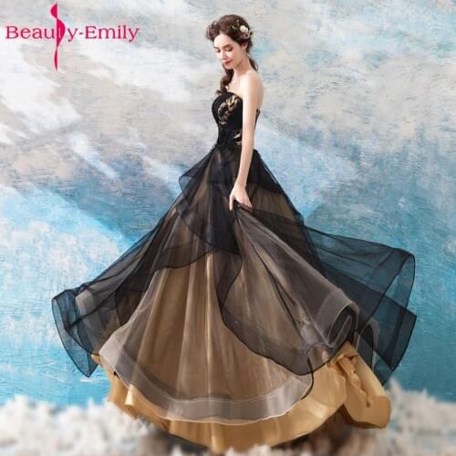 Beauty Emily Hot sale Beads Lace Evening Dresses 2018 Long Sweetheart Sleeveless Backless Zipper Formal Ocaasion Party Dresses