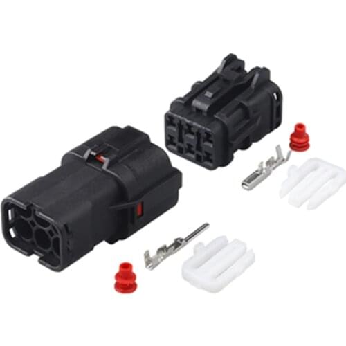 100 sets kits MG640337-5 MG610335-5 waterproof black pa66 KET 6 Pin way male female Connector