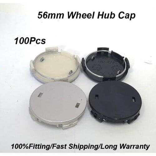 100pcs 56mm 2.2inch Auto Car Wheel Rims Car Wheel Center Hub Cap Cover Black/silvery for CX-5 CX-7 CX-9 RX8 1 2 3 4 7 MPV MX5