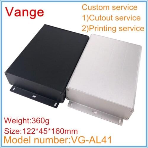 2pcs/lot electronic project box 6063-T5 Aluminum profiles split enclosure case 122*45*160mm wall-mounted for communicated PCB