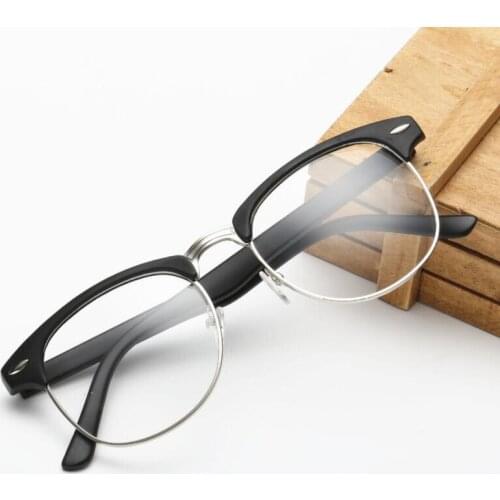 2018 Hot Fashion Retro Half-frame Glasses Frame Men Women Optical Glasses With Clear Glass Transparent Computer Glasses Frame