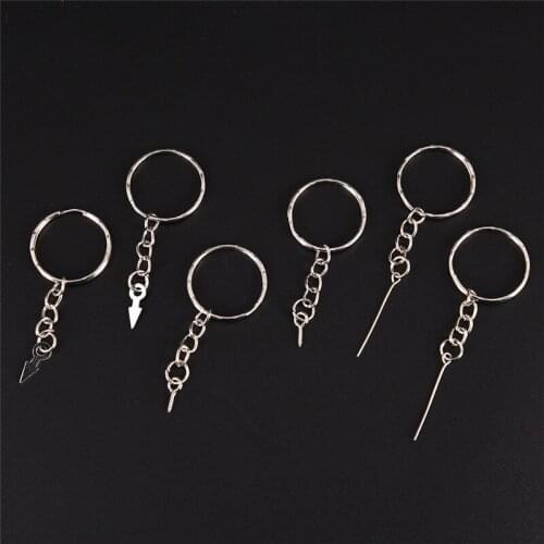 50Pcs DIY Craft Key Chain With Screw Pin Fashion Split Key Rings Handbag Charms Wholesale