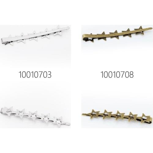 66x8mm Filigree 5 Stars Bobby Pin Hair Clips,simple hairpin,bobby pin findings,sold 20pcs/lot-100107
