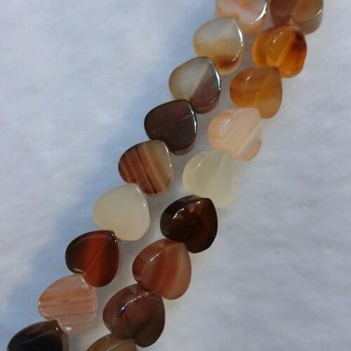 80pcs Hot Sale Love Heart Shape Carnelian Lotus Jaspers Opal Natural Quartz Stones Crystal Loose Beads for Jewelry Making Free