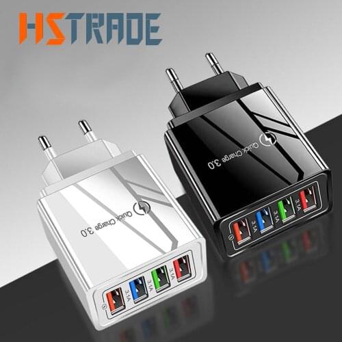 3A Quick Charge 3.0 USB Charger EU Wall Mobile Phone Charger Adapter for iPhone X MAX 7 8 QC3.0 Fast Charging for Samsung Xiaomi