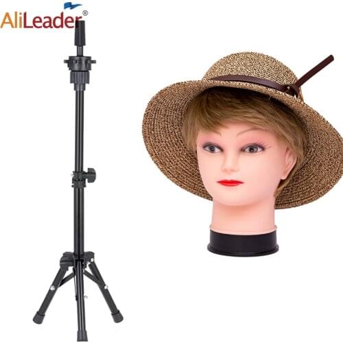 Alileader Cheap Mannequin Head Metal Tripod For Making Wigs Display Wig Professional Wig Making Bald Model Head For DIY Lace Wig