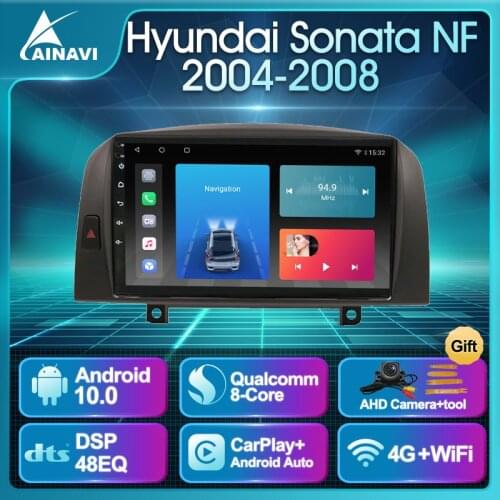 Car Radio Android 10.0 QLED For Hyundai Sonata NF 2004-2008 Stereo Multimedia Video Player DSP Android Auto Carplay NO 2din DVD