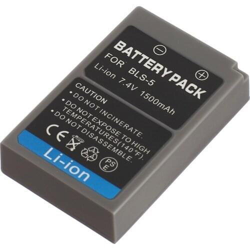Battery Pack for Olympus BLS-5, BLS5 Rechargeable Lithium-ion