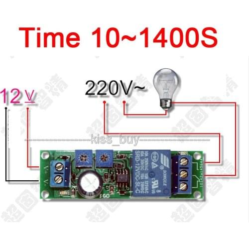 DC 12V Infinite Cycle Delay Timing Timer Relay ON OFF Loop Module Time 10~1400S