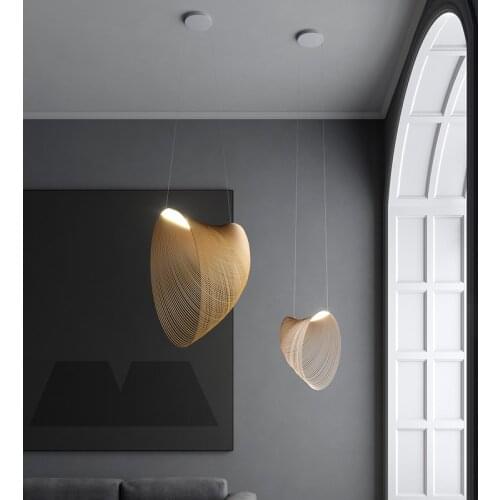 Postmodern Wooden Decoration Chandelier Bedroom Birds nest Hanging lights Stairs Dining room Living room LED lighting