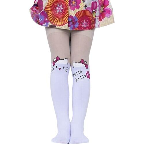 Baby Girls Tights Pantyhose Fashion Cartoon Patchwork High Quality Kitty Bear Cute Children Girls Kids Stockings Tights LHH012