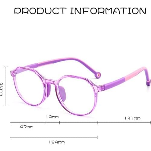 Gafas Children Flat Mirror Vintage Round Eyeglasses Frame Super Light Anti Eyestrain For Kids Reading Gaming Sunglasses Women