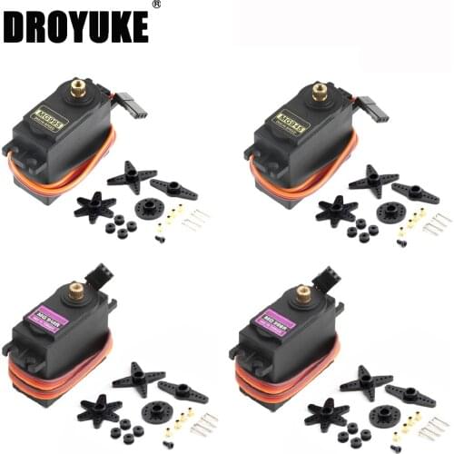 Droyuke MG995 MG945 MG996R MG946R Servo metal gear 13KG for Futaba JR RC helicopter model car boat Arduino UNO 1/8 1/10 Airpla
