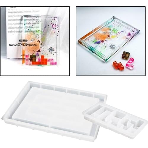 Cubes Mold Epoxy Craft DIY Tray Mould Stackable Puzzles Molds