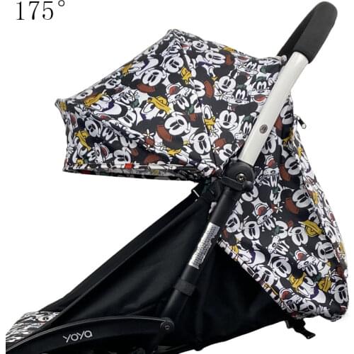 Baby ​Stroller Hood & Mattress For Yoya Yoyo Back With Mesh Pockets Pram Cushion Pad Sunshade Canopy Cushion Seat Liner