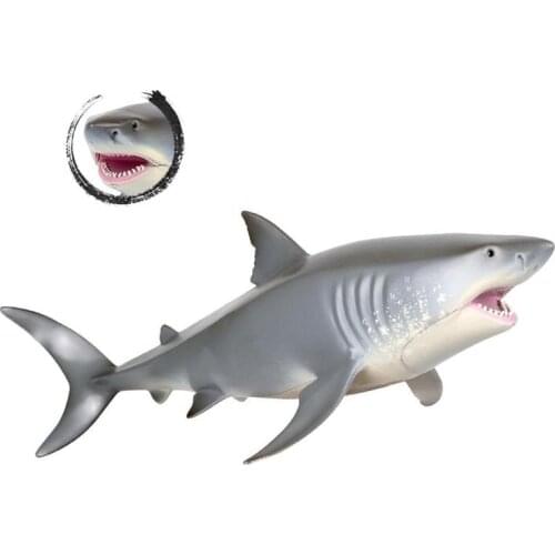 Megalodon Big Shark Model Sea Life Animals Action Figure Savage Big White Shark Oean Animal Figure Toy For Kids