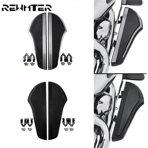 Motorcycle CNC Driver Footboard Floorboard Foot Pegs Rest Pedal Kit For Harley Touring Road King FLHR 94-17 FLST 86-17 FLD 12-17