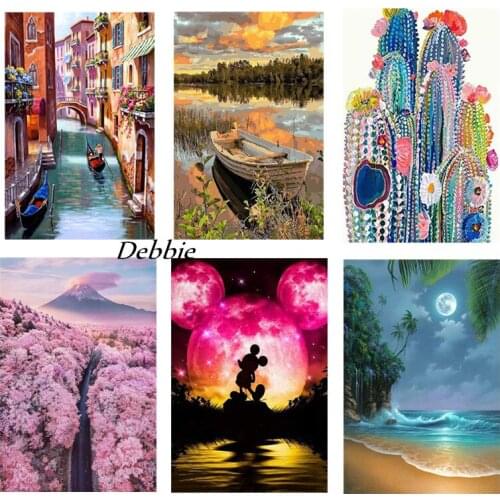 Full Square/Round Diamond Painting Kit Drill Landscape Diamond Embroidery Mosaic Cross Stitch Home Decoration Gift