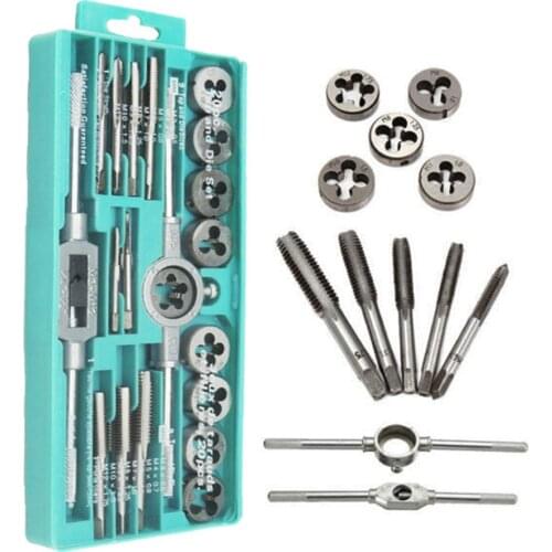 8/12/20pcs Multifunction Die Wrench Set Screw Tap Die Set External Thread Cutting Tapping Hand Tool Kit Thread Screwdriver