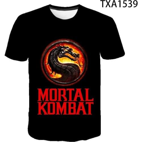 New Summer Style Mortal Kombat 3D Print T Shirt Men Women Tops Fashion Short Sleeve T-shirt Streetwear Cool Boy Girl Game MK Tee