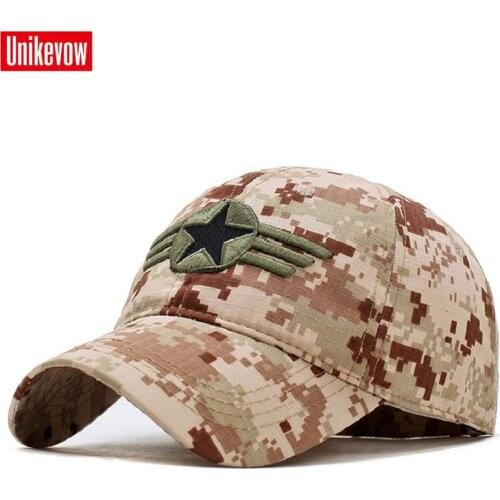 UNIKEVOW New arrivel Camouflage baseball caps Casual hat with 3D star Outdoor caps for men and women sport hats
