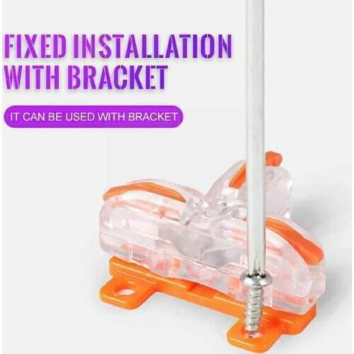 New Universal T-Type Wire Connector Quick Distribution Distributor Power Copper Main Terminal Clip Transparent Home Z0D8