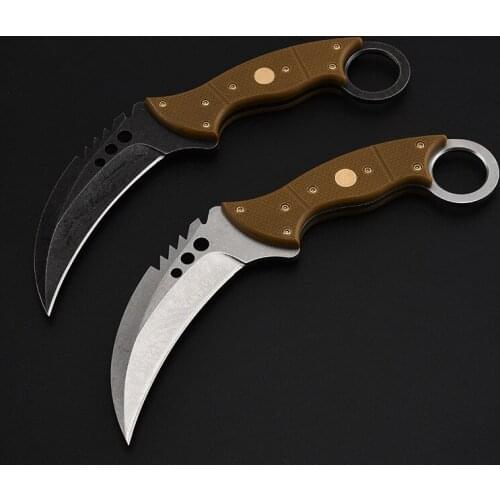 HS Tools Tiger Claw Fixed Blade Outdoor Survival Claw Tactical Knife High Quality Camping Knife