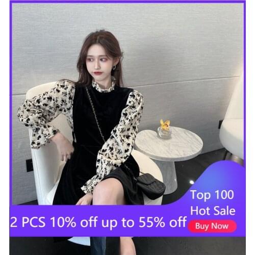 Autumn winter long sleeve dress for women midi long slim thick dresses 8893