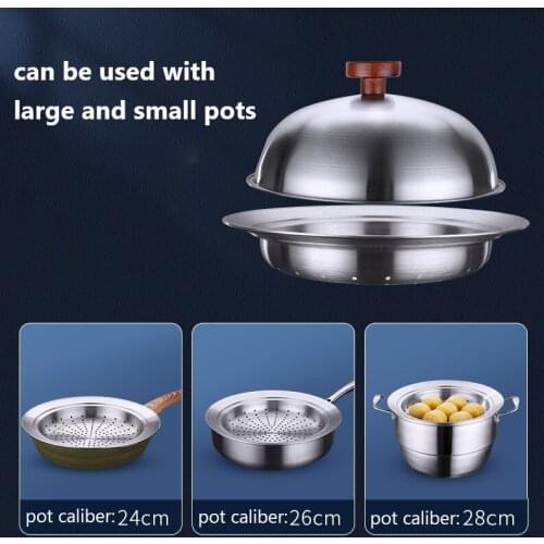 304 Stainless Steel Steamer Steamer Household Steamed Fish Steamed Buns Buns Multi-function Thickened With Cover