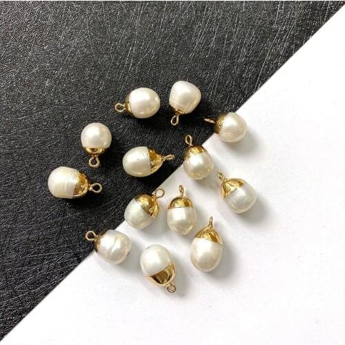 Natural Freshwater Pearl Drop Shape Pendant for DIY Fashion Jewelry Making Necklace and Bracelet Accessories Size 10x15-10x18mm