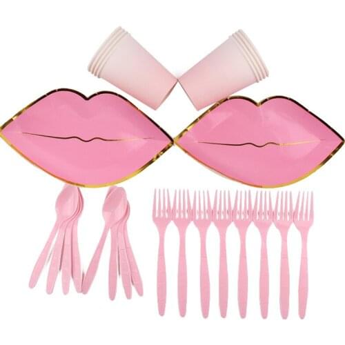 Valentines Day Theme Party Tableware Disposable Paper Towel Plate Cup Balloon Baby Shower Birthday Party Decorations Adult