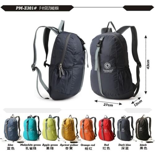 Free Shipping,Brand 18L Folding backpack.fashion quality light bag.simple Multifunction bag.sales.schoolbag Portable backpack