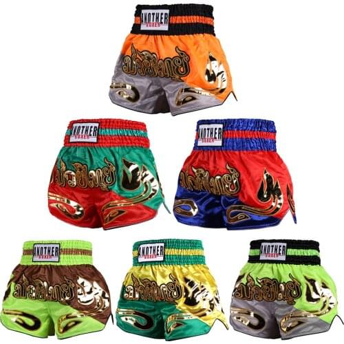 Kickboxing Shorts Men Women Kick Boxing Fight Grappling Trunks Crossfit Fitness Sportswear Pants Kids Thailand Short Muay Thai