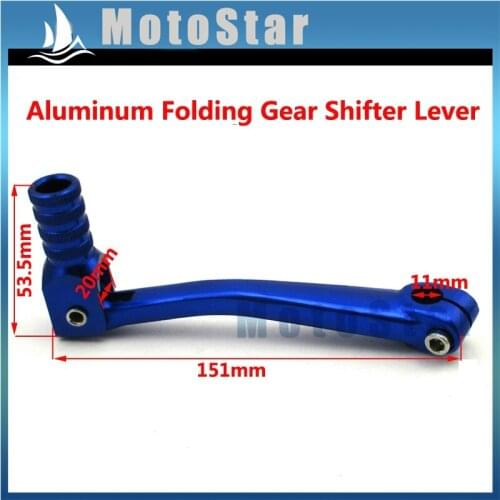 Blue 11mm Folding Gear Shifter Lever For 50cc 70cc 90cc 110cc 125cc 140cc 150cc 160cc Chinese Pit Dirt Bike SSR Thumpstar CRF50