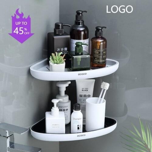 Bathroom Triangle Storage Rack Multi-Function Organizer Plastic Triangle Shelf Dust-Proof Waterproof Corner Rack
