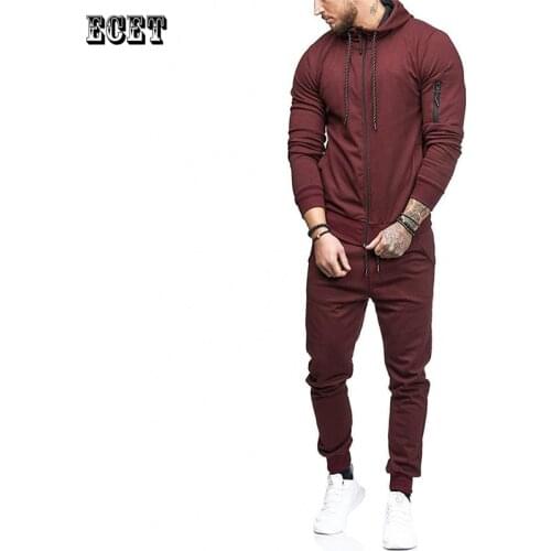 Spring and Autumn Streetwear Trends Mens Casual Suits Fashion Zipper Hooded Jackets Mens Trousers Streetwear Mens Clothing