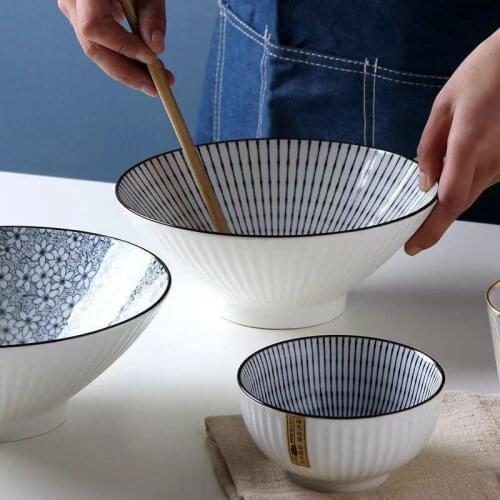 8 inch Japanese ramen bowl Yamada shaodouli bowl large soup bowl large domestic large ceramic bowl