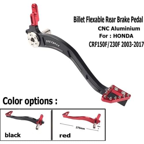 Motorcycle CNC Billet Flexable Rear Foot Brake Lever Pedal For HONDA CRF150F CRF230F CRF 150F 230F 03 04 05 2006 2007 2008- 2018