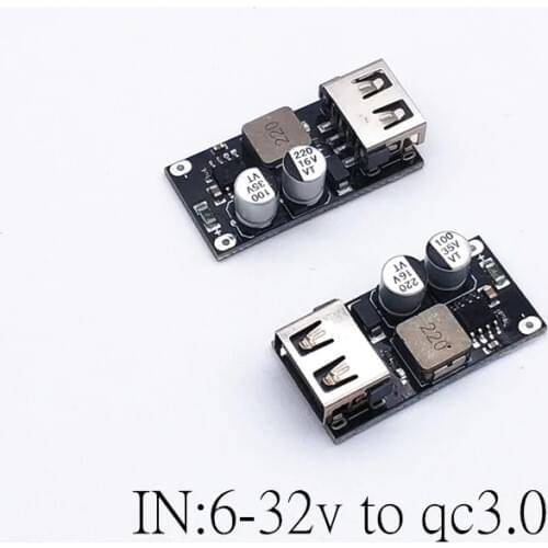 QC3.0 QC2.0 USB DC-DC Buck Converter Charging Step Down Module 6-32V 9V 12V 24V to Fast Quick Charger Circuit Board 3V 5V 12V