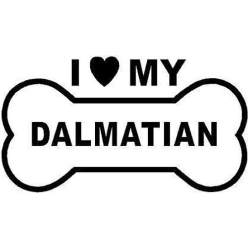 12.5cm*7cm Car Styling Personality I Love My Dalmatian Dog Sticker C5-1242