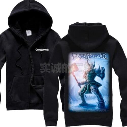 3 designs Outerwear Thor Sweatshirt Gloryhammer Hoodies shell jacket punk Rock metal Zipper Sweatshirt sudadera fleece tracksuit