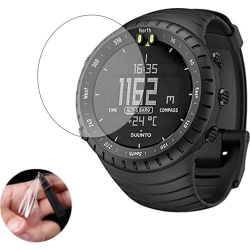 3pcs TPU Soft Clear Protective Film Guard For Suunto Core Watch GPS Sport All Black Smartwatch Screen Protector Cover (Not Glass