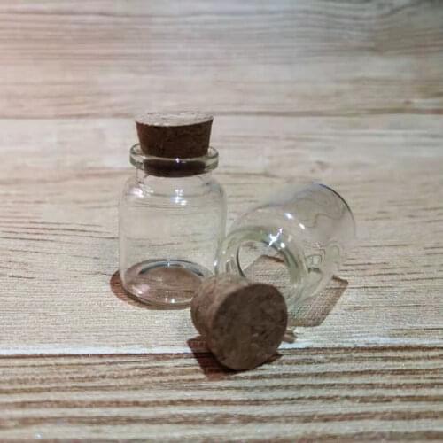 30Pcs/Lot 30x40x17mm 15ml Mini Wishing Bottles Storage Jars with Cork Stoppers Crafts Bottle Containers Vials for Lab or DIY