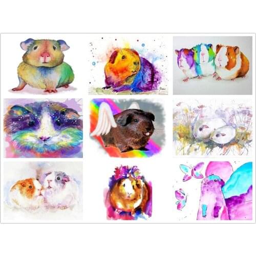 5D diamond painting cute guinea pig oil painting embroidery animal diamond mosaic diy cross stitch set home decoration art gift
