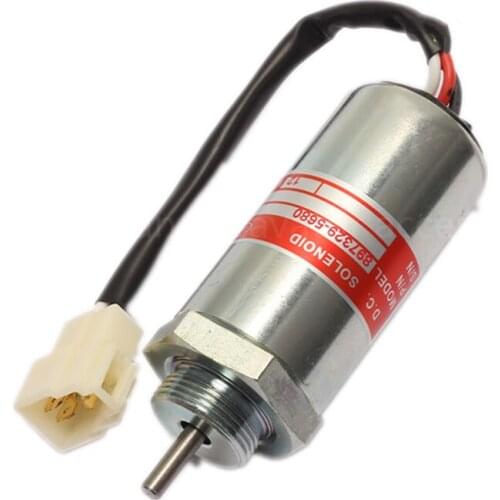 For Kobelco sk75-8 Hitachi ex55 60 70 Case cx55 flameout solenoid valve fuel stop 4LE2 excavator parts 897329-5680 897209-1152