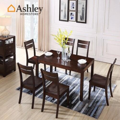 American country rural style eat desk and chair combination small family solid wood home for dinner table