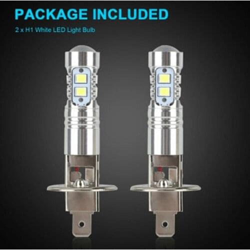 H1 LED Headlight Bulbs 360 Degree Lighting 1800LM Replacement for High Low Beam Fog Light 6000K Extremely Bright White