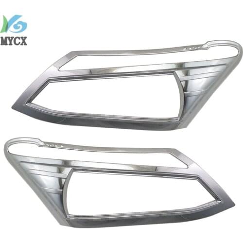 ABS Car Chrome Strips For Isuzu D-max Accessories Headlamp Cover Trim For d-max 2012 2013 2014 2015 Headlight Car Styling